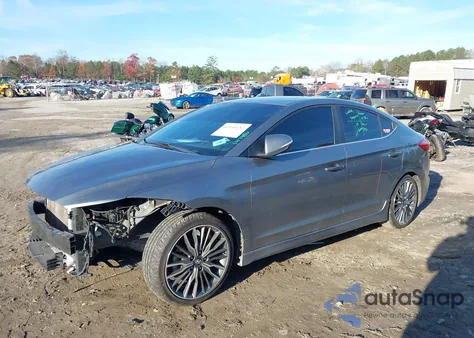 2018 Hyundai Elantra Sport из США, поврежденный, VIN KMHD04LB8JU596762